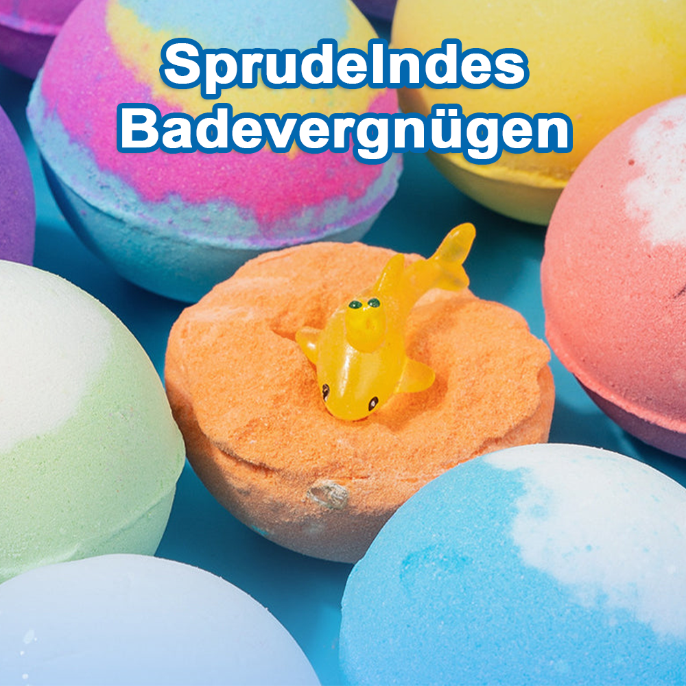 🛁 🐳[12-teiliges Geschenkset mit Badekugeln für Kinder 💙] – 12 Tage lang jeden Tag eine neue Überraschung aus der Unterwasserwelt!  🎁