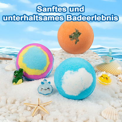 🛁 🐳[12-teiliges Geschenkset mit Badekugeln für Kinder 💙] – 12 Tage lang jeden Tag eine neue Überraschung aus der Unterwasserwelt!  🎁