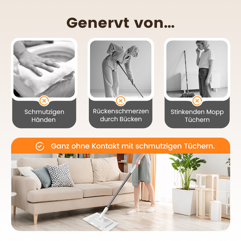 🎁 Kaufe 2, erhalte 1 GRATIS! 🧹✨ Einweg-Staubmopp mit 5 wiederverwendbaren Bezügen – Praktisch und effektiv 💥🌟