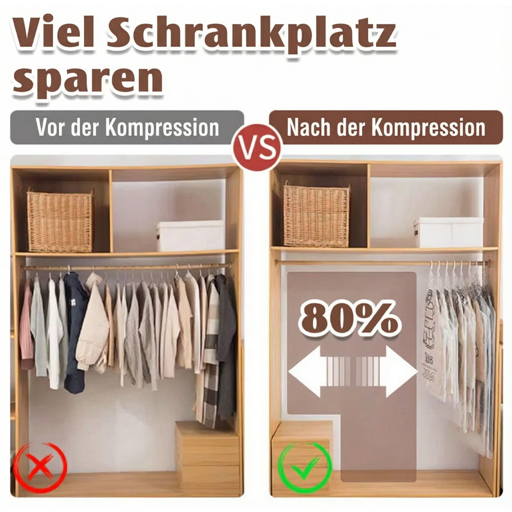 💘 Valentinstagsangebot: 50% Rabatt! ✨Hängende Vakuum-Aufbewahrungsbeutel mit Elektropumpe – Sparen Sie 75 % mehr Platz & Zeit!