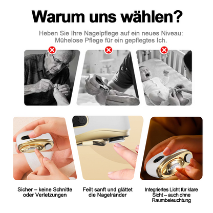 💥LETZTER TAG VERKAUF 50% RABATT💥 2-in-1 Elektrischer Nagelknipser & Polierer 🏆 Universelle automatische Nagelfeile für Erwachsene und Kinder👶-Remifa®