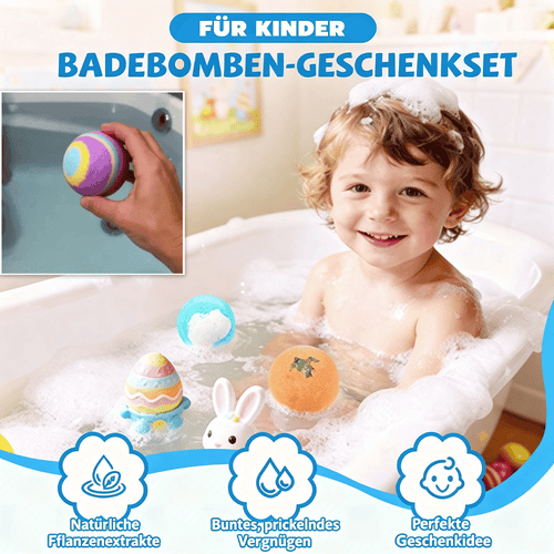 🛁 🐳[12-teiliges Geschenkset mit Badekugeln für Kinder 💙] – 12 Tage lang jeden Tag eine neue Überraschung aus der Unterwasserwelt!  🎁