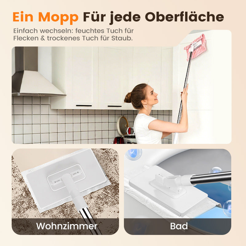 🎁 Kaufe 2, erhalte 1 GRATIS! 🧹✨ Einweg-Staubmopp mit 5 wiederverwendbaren Bezügen – Praktisch und effektiv 💥🌟