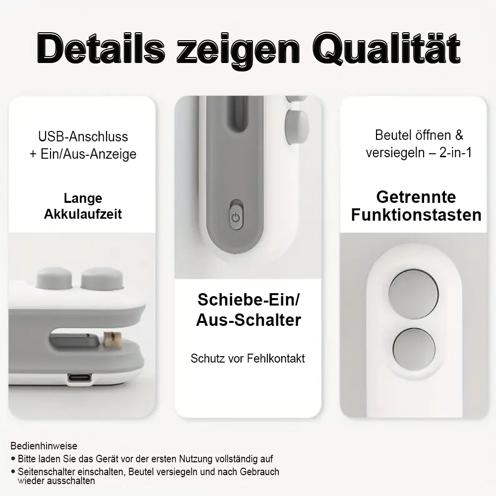Mini-Siegelmaschine – hält Lebensmittel frisch 🧊-Remifa®