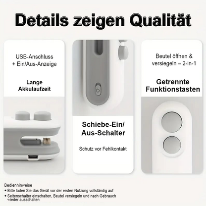 Mini-Siegelmaschine – hält Lebensmittel frisch 🧊-Remifa®