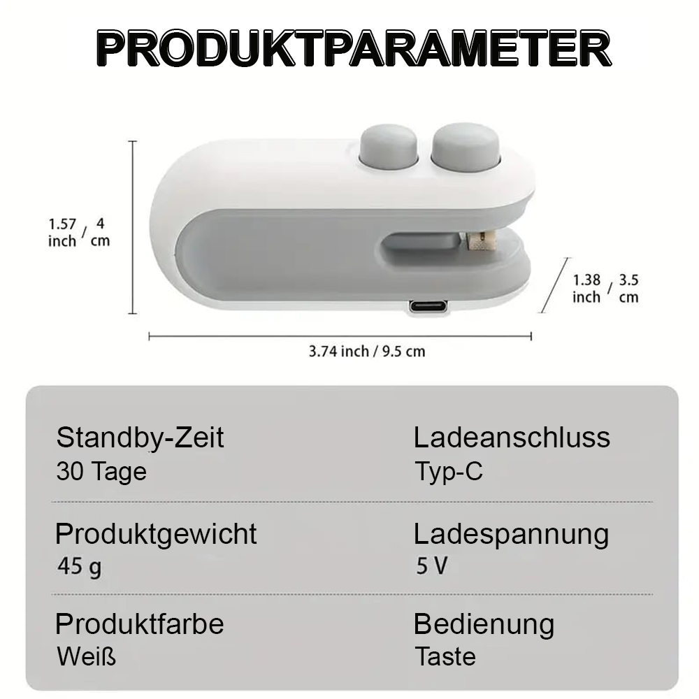 Mini-Siegelmaschine – hält Lebensmittel frisch 🧊-Remifa®