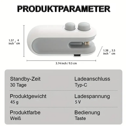Mini-Siegelmaschine – hält Lebensmittel frisch 🧊-Remifa®