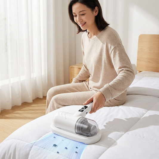 😱🛏️Unsichtbare Milben rauben dir den Schlaf! Normale Staubsauger nutzlos? Klopfen + Saugen + UV in einem!💥🔦-Remifa®